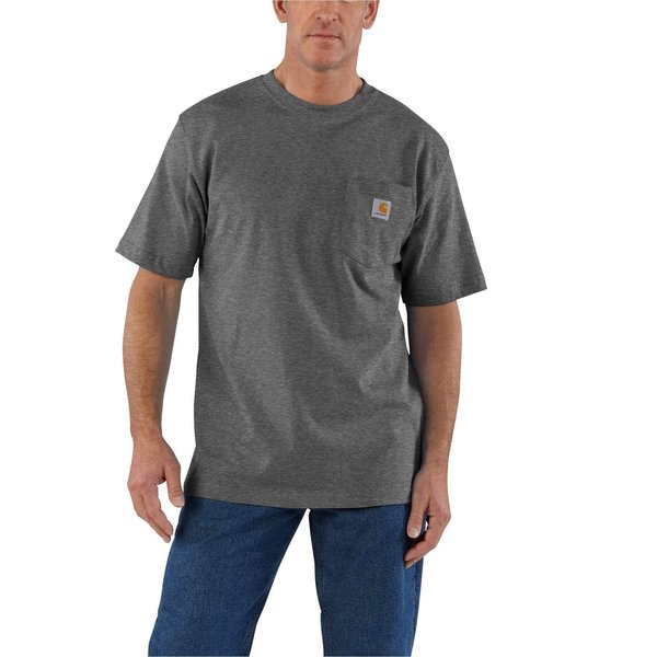 Carhartt Loose Fit Heavyweight Short-Sleeve Pocket T-Shirt, Carbon Heather, XL, REG K87-CRHXLREG